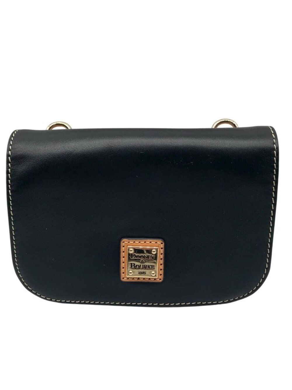 Dooney & Bourke Black Pebble Grain  Crossbody Saddle Bag